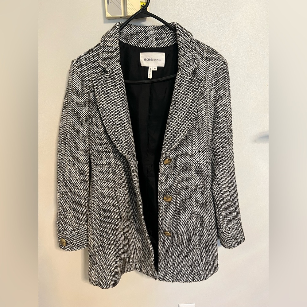 BCBGeneration Women's Black and Gray Blazer